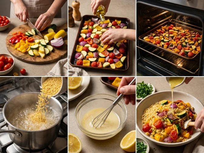 Freshly roasted vegetables baking in an oven for a flavorful dish.